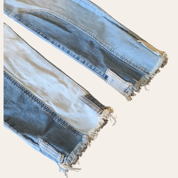 Fashion Nova Colorblock Denim Plus Size 14 Skinny Patchwork Jean - Picture 3 of 6